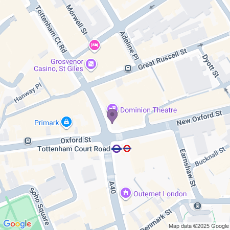 Dominion Theatre Beliggenhet