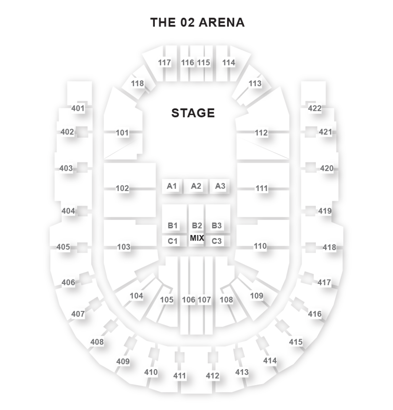 O2 Arena seteplan