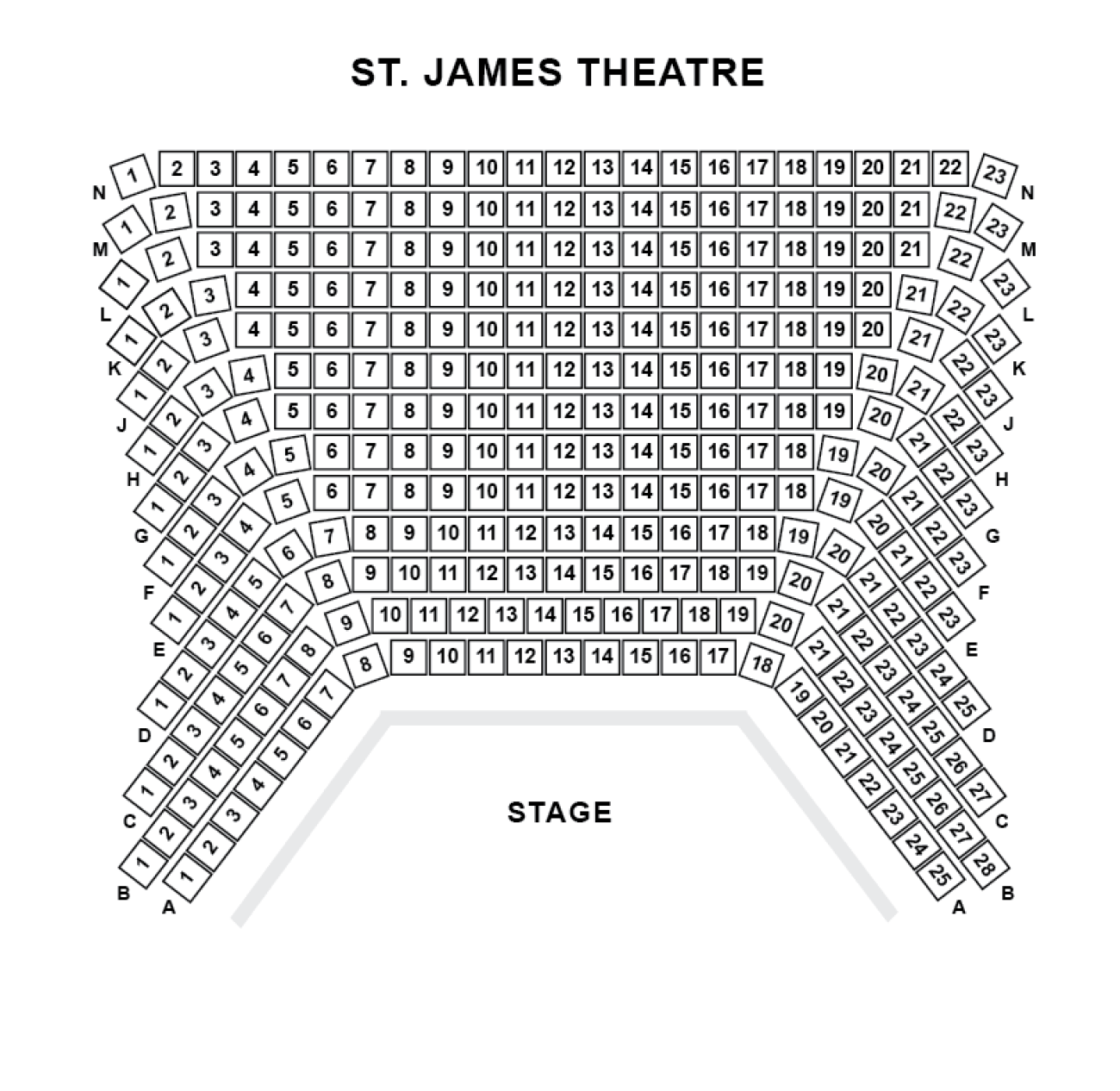 St. James Theatre seteplan