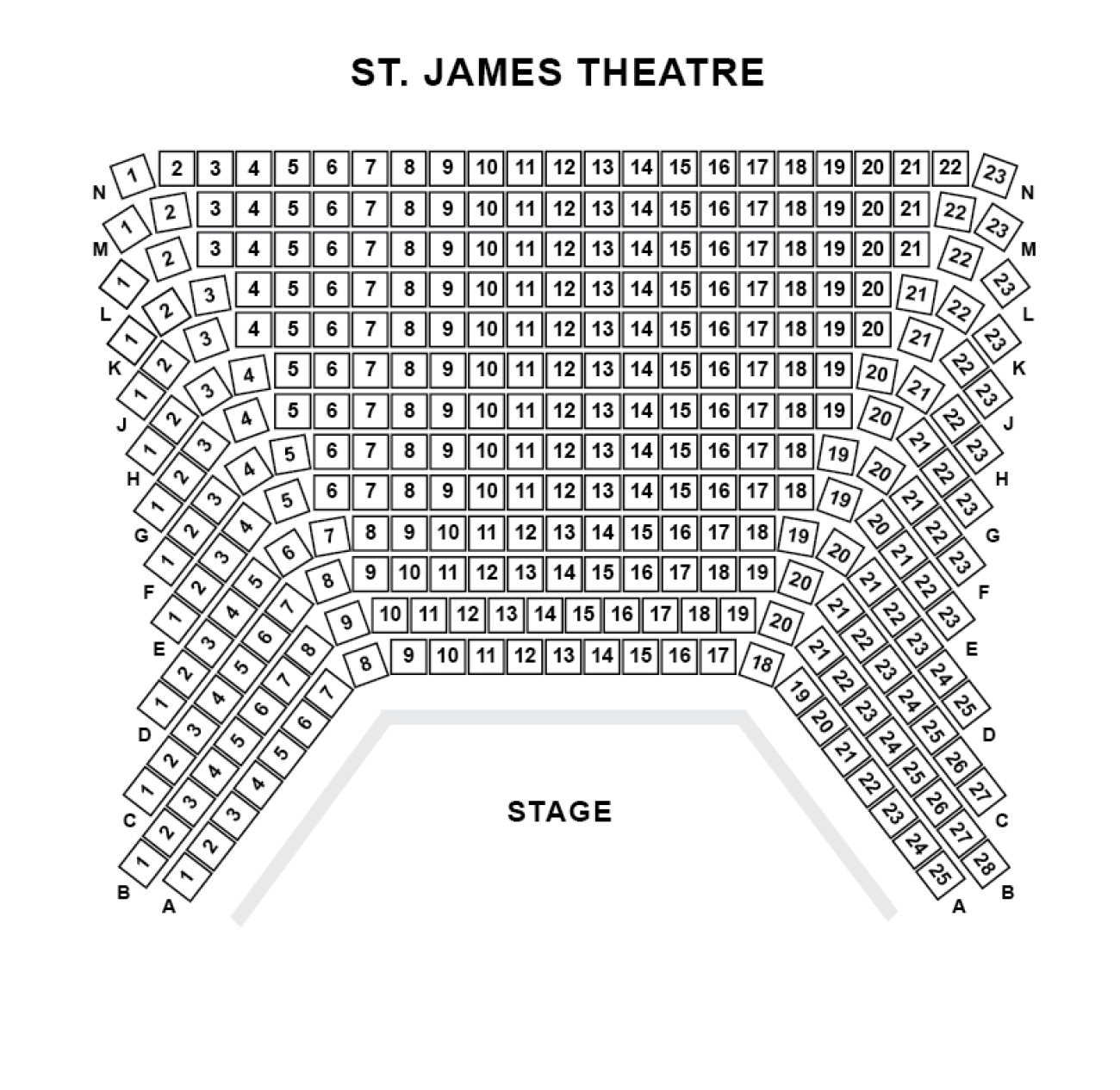 St. James Theatre seteplan St. James Theatre seteplan