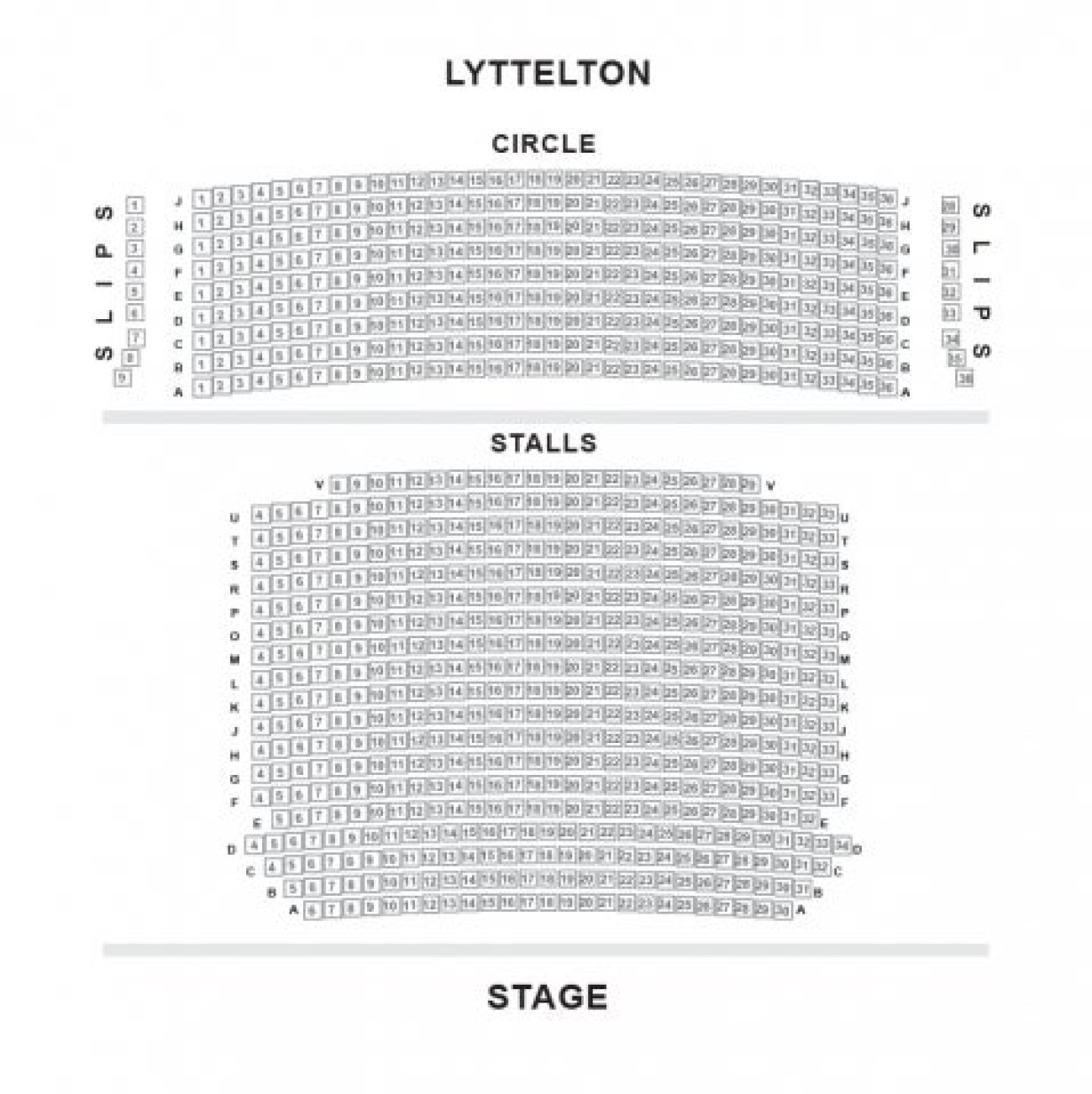 Lyttelton - National Theatre seteplan