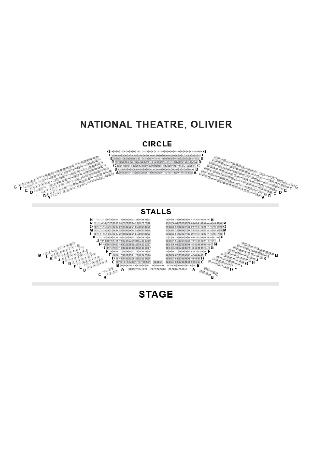 Olivier Theatre (National Theatre) seteplan